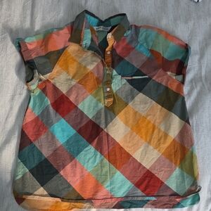 Woolrich Multicolor Plaid Short-Sleeve Button-Down Shirt